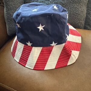 Patriotic Stars and Stripes Kids Bucket Hat